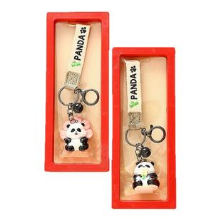 四川熊猫文创玩偶书包钥匙扣背包挂件小熊猫挂饰成都纪念品礼物女