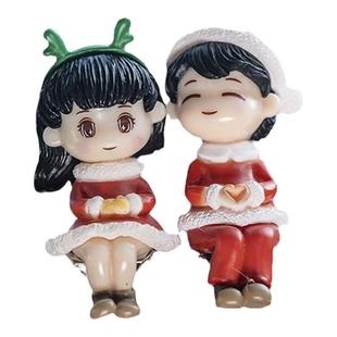 汽车摆件可爱情侣汽车内饰品中控台后视镜装饰用品小巧精致耐高温