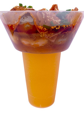 一次性冒菜冰粉鸡排小吃带碗杯托