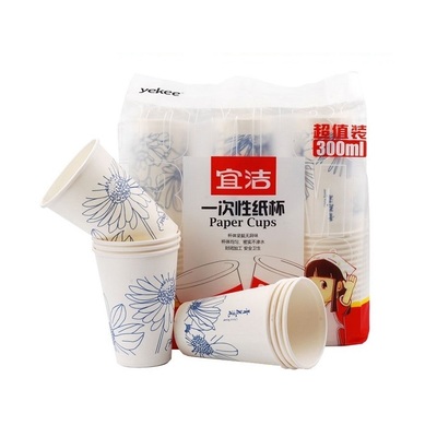 宜洁60只加厚大号纸杯无异味家用