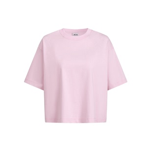 A21女装五色可选短袖T恤夏季新款简约宽松短款落肩袖设计感上衣