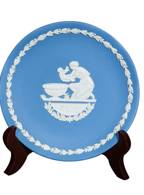 田园风wedgwood碧玉圣诞中古挂盘