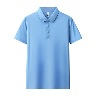 夏季冰丝POLO衫短袖定制印logo速干T恤企业团体工作服翻领文化衫