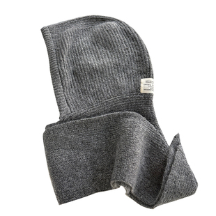 TUshu/ins洋气小红帽～冬季薄款帽子围巾一体保暖护耳针织拉法帽