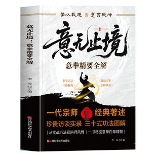 意无止境 意拳精要全解书正版 意无止境王芗斋站桩功拳学教程 大成拳站桩健身功法养生形意拳内家拳武学经典 中医健身书籍拳道中枢