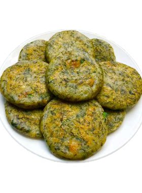 安徽桐城手工蒿子粑粑腊肉味
