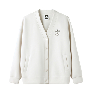 Kappa卡帕 秋冬新款气质针织开衫女v领宽松百搭休闲长袖外套上衣