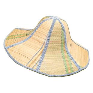 草帽子遮阳帽男款防晒工地钓鱼户外种地草帽大帽檐可折叠帽子女夏