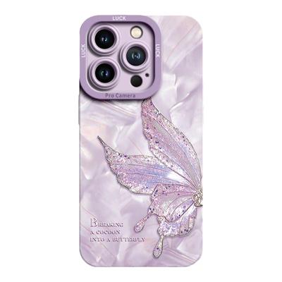 轻奢高级感洛可可蝴蝶液态硅胶壳