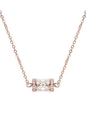 迪士尼新款环钻小蛮腰玫瑰金项链