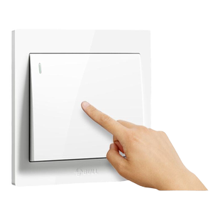 公牛灯开关家用电源电灯单开双开三开单控四开出线孔床头按钮G07