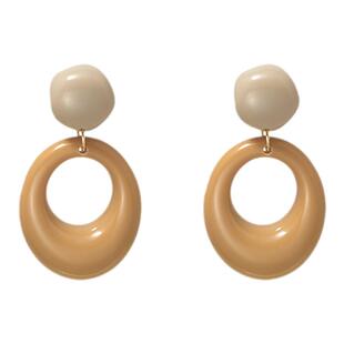 海边度假港风蓝色耳环女款轻奢高级感耳钉复古夸张无耳洞耳夹耳饰