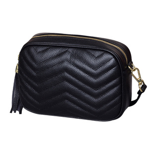 三层真皮小包包女2025新款时尚百搭斜挎包女士流苏头层牛皮单肩包