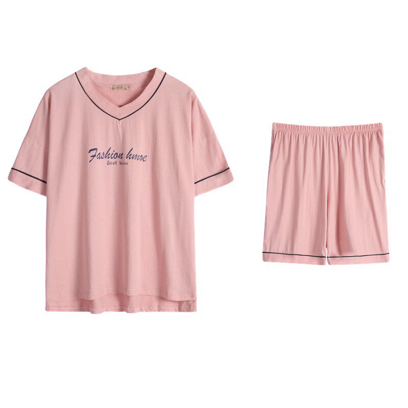 宽松加肥胖妹妹简约纯色家居服