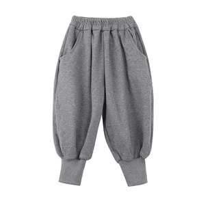 PISELLI史豌豆女童2025新款冬季休闲裤子中大童百搭加绒保暖靴裤