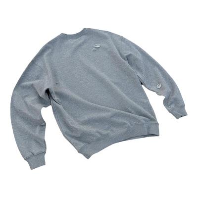 EVIL GAZER宽松破坏麻灰色连帽卫衣男clean fit高级感套头帽衫