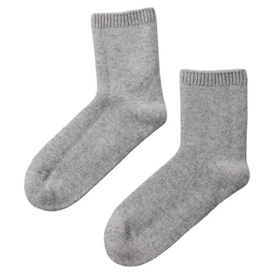 TANG TOWN 秋冬B囤“温度时尚”保暖羊绒袜/百搭纯色中筒袜子