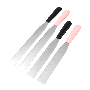 直角抹刀裱花蛋糕奶油专用不锈钢小刮刀脱模刀8/10寸烘焙抹面工具