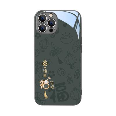 简约适用苹果系列手机壳玻璃