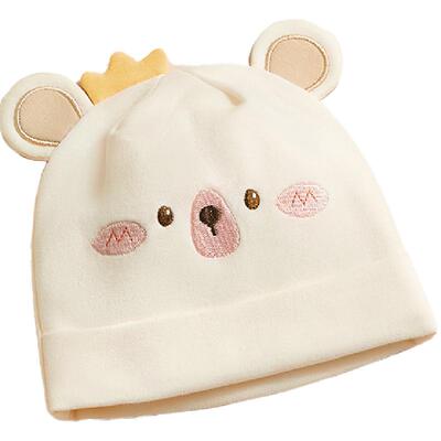 爱贝迪拉新生儿纯棉胎帽子