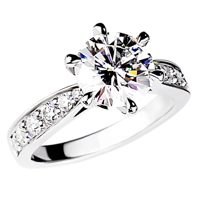 培育钻石IGI戒指18K金单排钻六爪