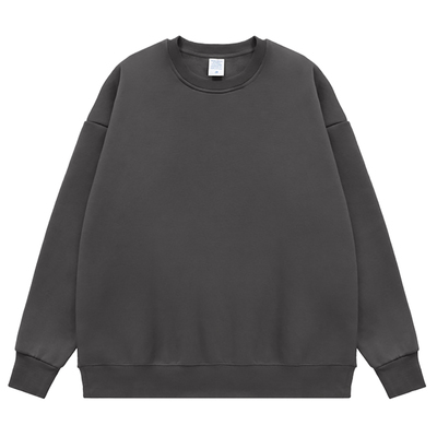 潮牌美式休闲纯色圆领卫衣宽松