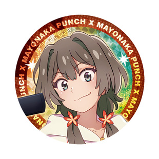 深夜PUNCH同人周边谷子真咲利布莓子谱风十景由希镭射格纹徽章