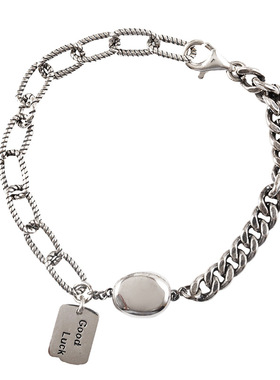 小众纯银方牌复古百搭手链定制