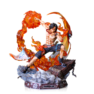 海贼王手办 PT炎帝艾斯 战斗三兄弟 共鸣 超大型发光模型摆件雕像