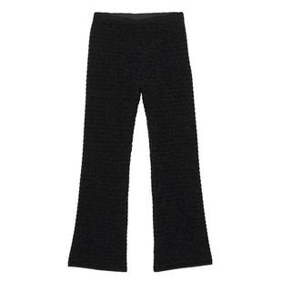 SANDRO Outlets秋冬女装法式气质优雅黑色经典微喇高腰直筒长裤