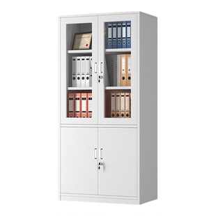 奈高文件柜铁皮抽屉式柜档案办公带锁钢制储物柜书柜办公室凭证柜