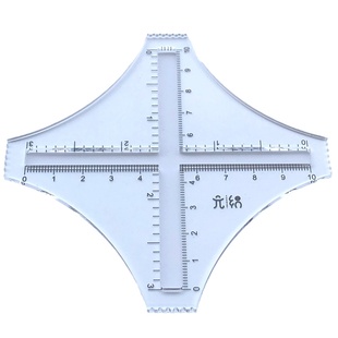 元织多功能透明毛衣编织密度尺工具配件棒针毛线打样测量尺子尺规