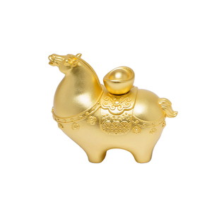 铜马摆件《马上赚钱》真金鎏镀马摆件桌面家居装饰礼品乔迁礼物