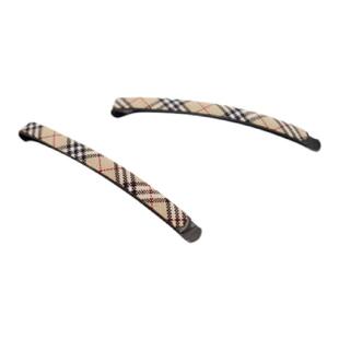 【一对】进口格子发夹一字夹花格纹布艺刘海夹边夹韩国发饰基础