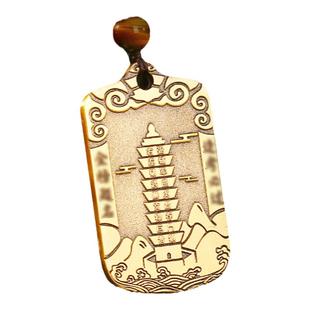 灵机麦玲玲2026马年北斗七星文昌宝塔吊坠男女黄铜佩戴文昌挂饰