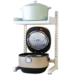 厨房空气炸锅置物架台面放电饭煲架子小家电分层架窄款锅具收纳架