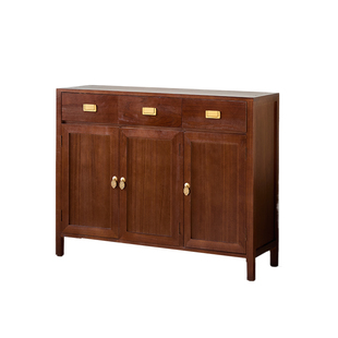 中古风餐边柜实木斗柜客厅柜玄关门厅柜复古收纳柜鞋柜储物柜整装