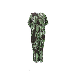 【脉络纹理】ZHUCHONGYUN春新款新中式斜门襟提花针织连衣裙