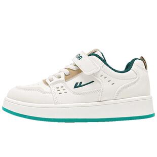 回力男童板鞋2026春季新款大童软底休闲男孩皮面小白鞋儿童运动鞋