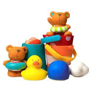 Hape宝宝洗澡玩具儿童婴儿戏水小黄鸭子游泳沐浴男女孩花洒浴缸盆