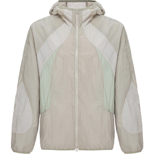 MWO SS25城市户外撞色拼接连帽原纱防晒外套UPF50+ 男女同款