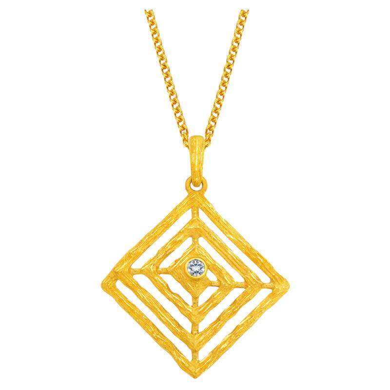 justgold镇金店智慧光芒黄金足金吊坠1525781Y