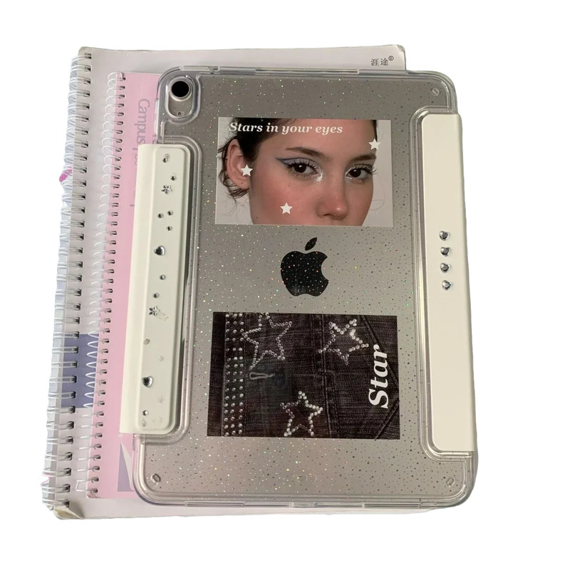 可爱甜美奶白色适用于ipad笔袋壳