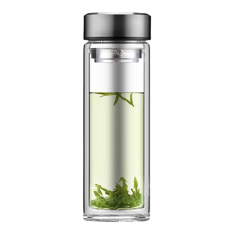 渊之源双层玻璃杯真空泡茶