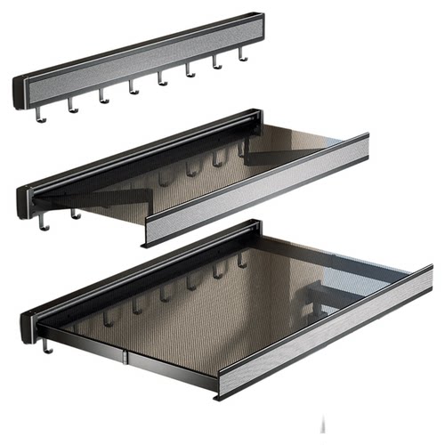 阳台隐形折叠晾衣架窗户栏杆可伸缩晾晒网免打孔晒鞋架晾袜子神器