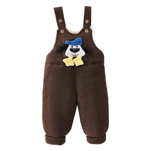 宝宝背带裤婴儿裤子一岁两岁男宝女宝冬装婴幼儿衣服冬季棉裤外穿