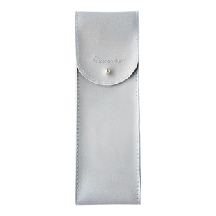 郭小妞灰色双开口刷包皮质PU皮防水小巧便携收纳袋化妆品收纳包