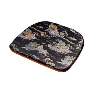 新中式马蹄形餐椅垫红木家具餐厅茶楼实木椅子防滑海绵坐垫定制