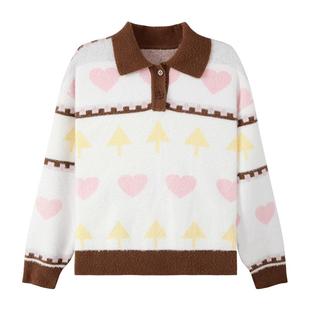 左西童装女童毛衣针织polo衫2025新款儿童秋冬女孩大童超好看上衣