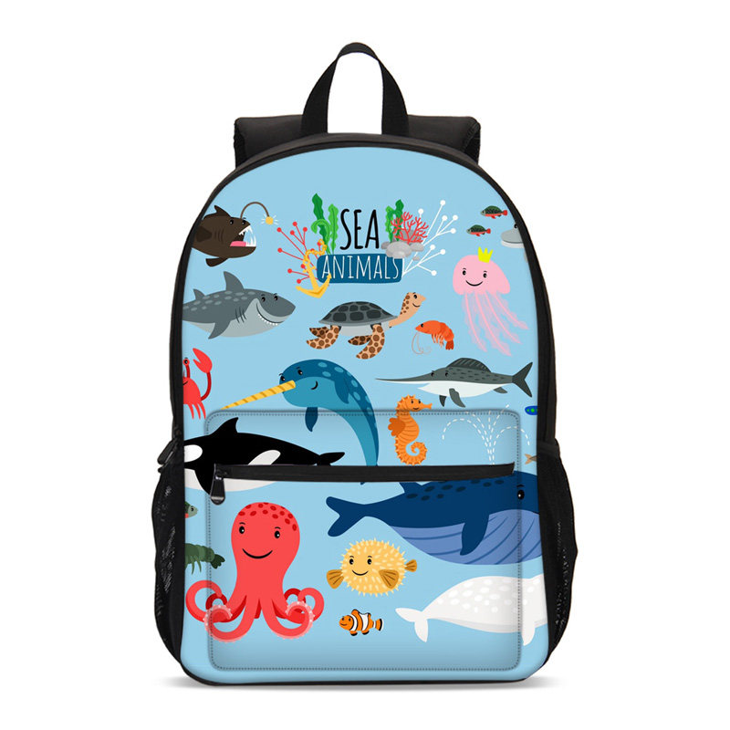 海豚儿童书包海洋生物小学生笔袋